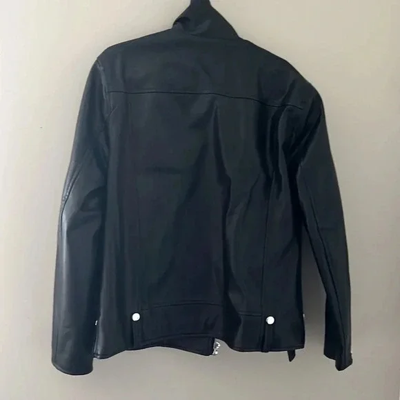 Black Faux Leather Biker Jacket | Bang Chan –  Stray Kids - Picture 6 of 7